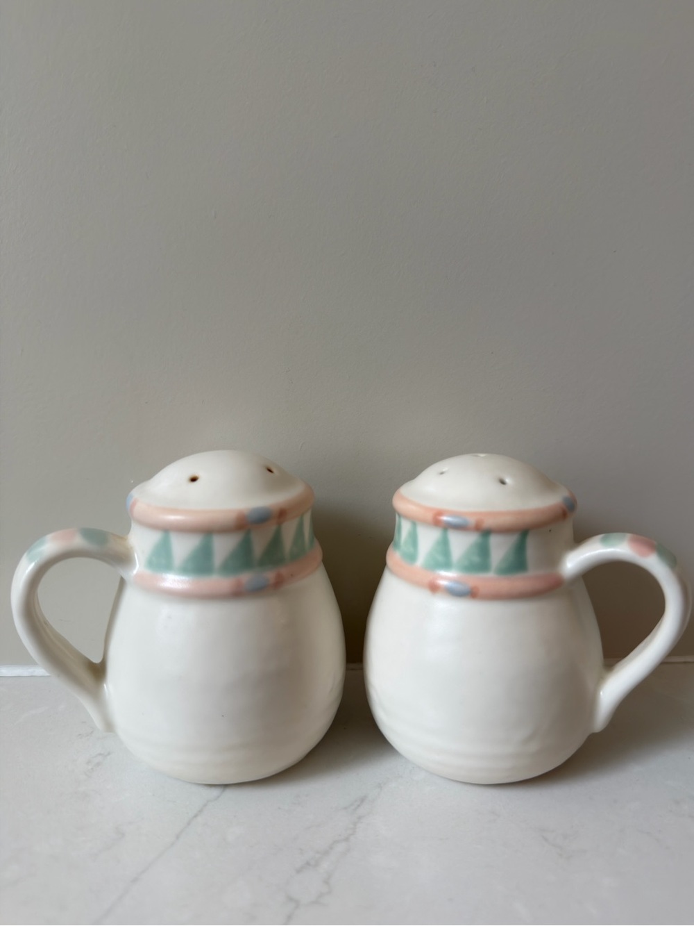 Vintage Treasure Craft Taos Salt & Pepper Shakerz Southwestern Set 80s 90s